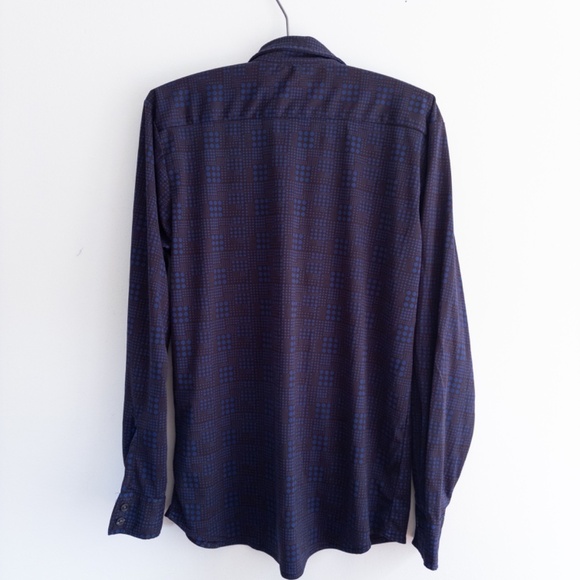 Vintage LEVIS SILVERTAB button up casual shirt 100% polyester MEDIUM Blue - Picture 5 of 6